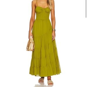 Free people sundrenched maxi in bitter oil